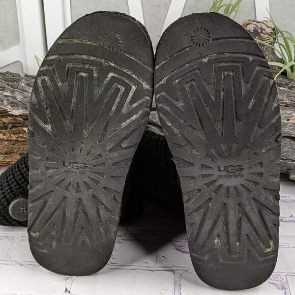 UGG® Classic Cardy Button Detailed Knit Boots - Picture 8 of 11